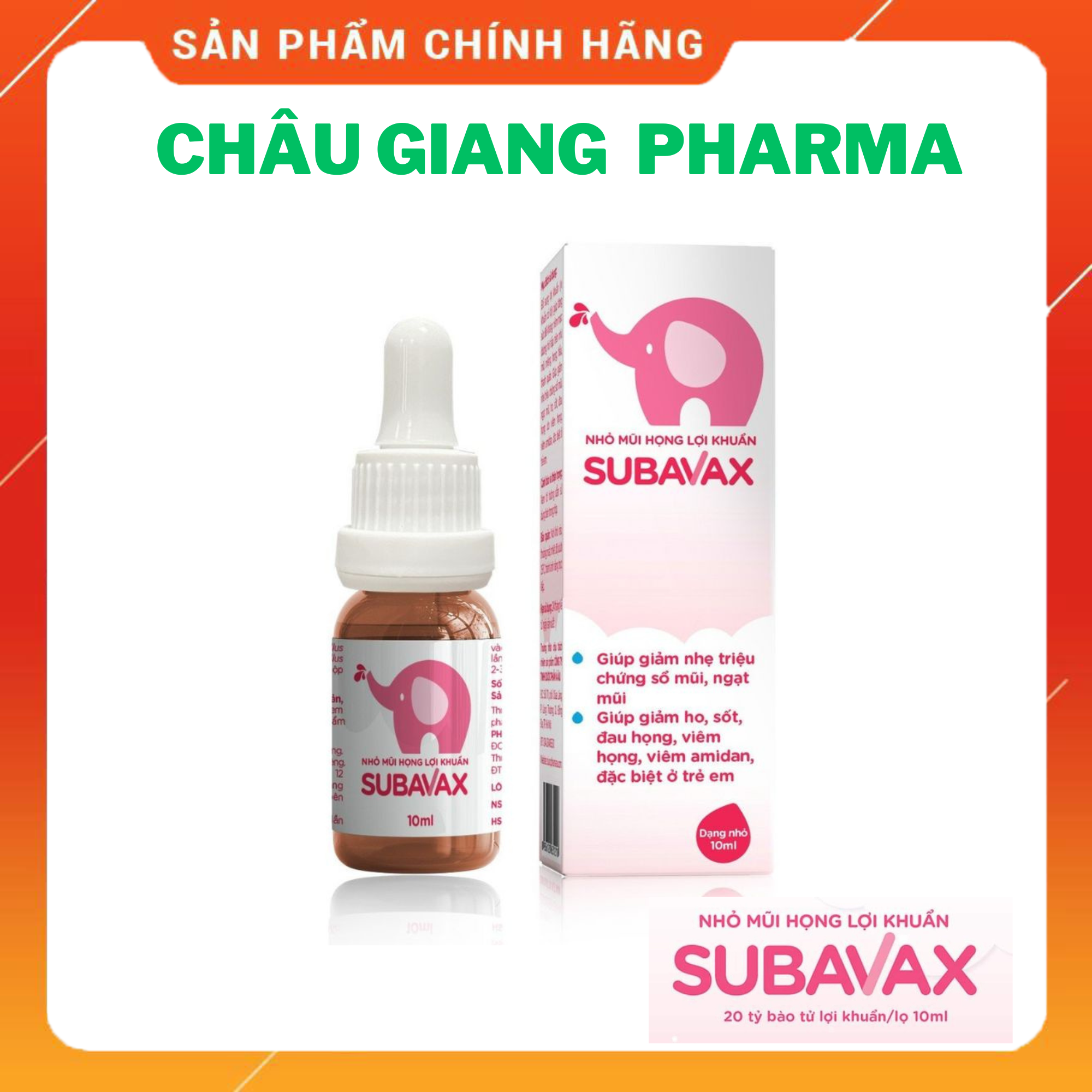  Nhỏ mũi họng lợi khuẩn Subavax 